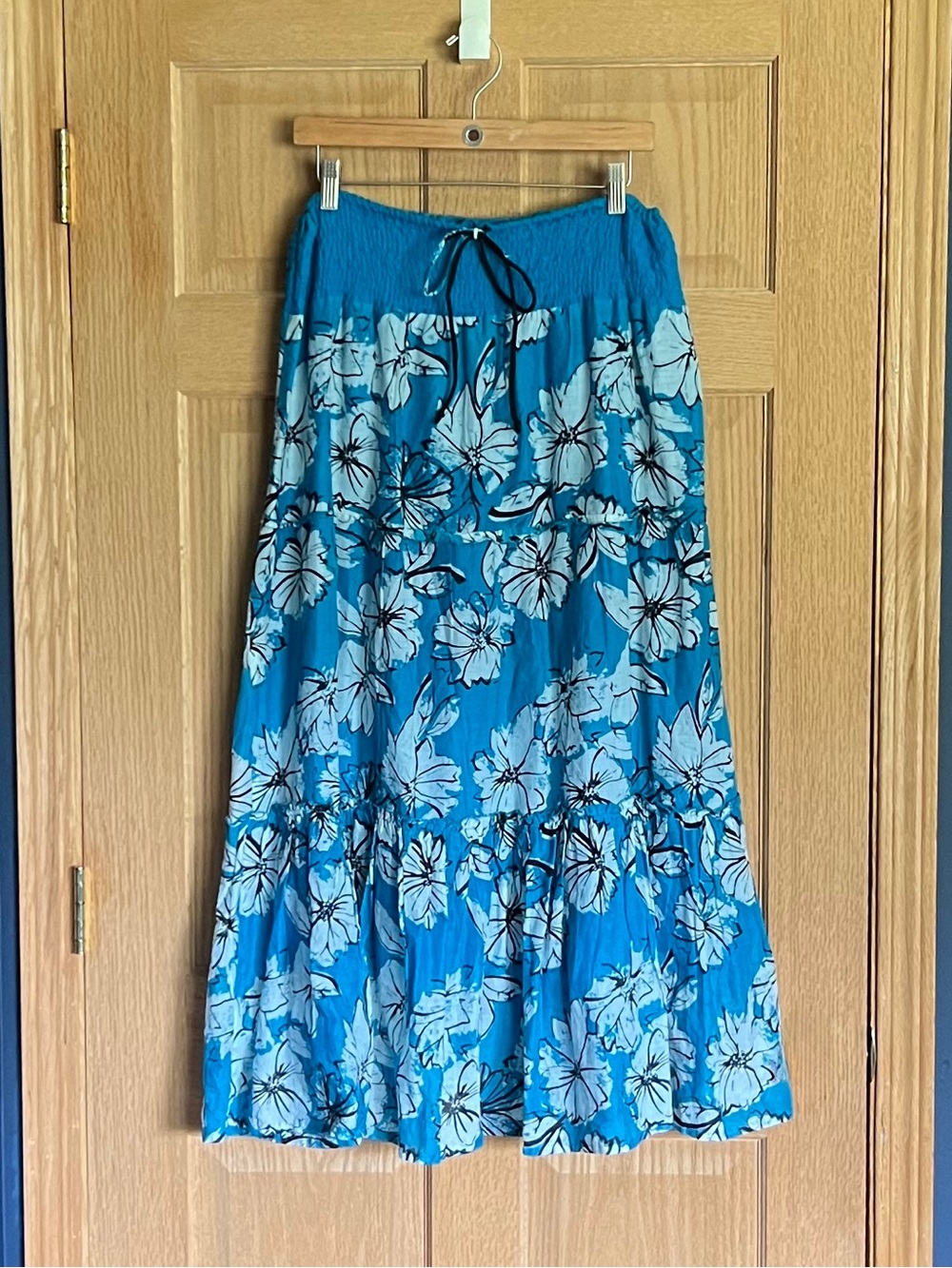 XL Derek Heart Floral Cotton Skirt